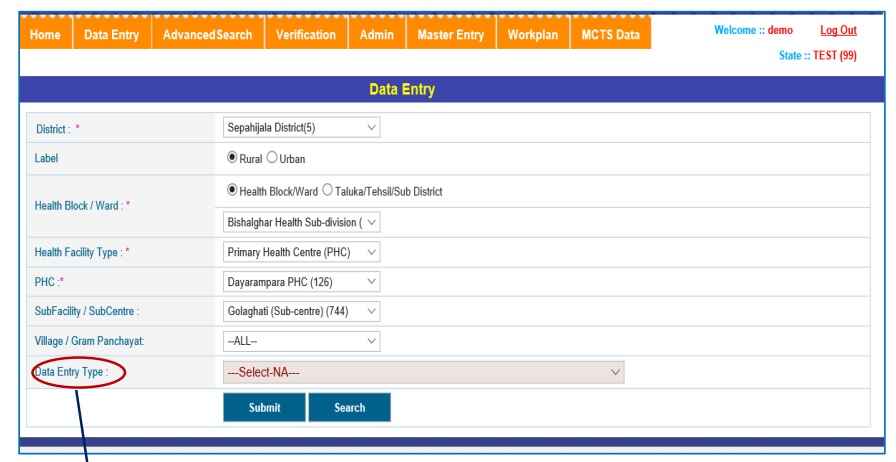 Eligible Couple - EC Data , ANC , PNC , Infant , Child Tracking , HMIS , CSSM , Immunization 