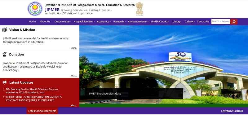 Jipmer Recruitment 2024 - Jipmer Notification 2024