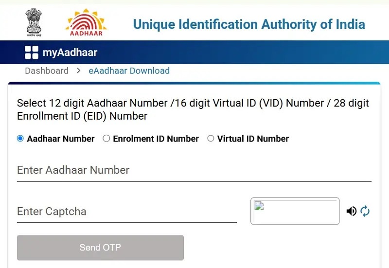 Aadhar Card Download - Aadhaar Download - Eaadhaar Download