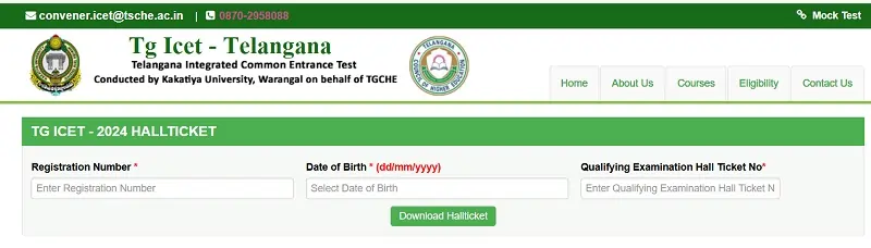 TS Icet Results and Admit Card Hall Ticket Download