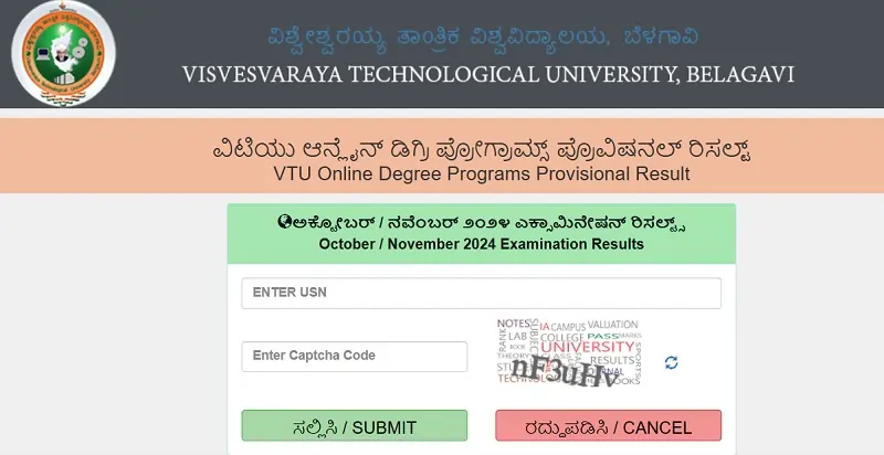 VTU.ac.in Results - VTU Degree Results