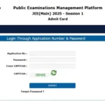 NTA Jee Mains Hall Ticket Download at jeemains nta nic in