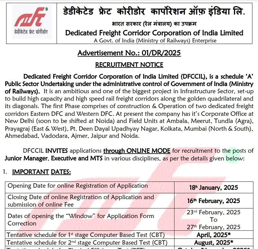 dfccil sarkari result 2025 2026